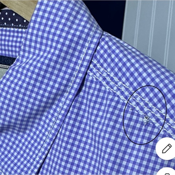 ROBERT GRAHAM Men's Light Purple gingham plaid checked tailored fit designer M - Picture 13 of 15